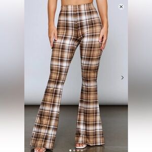Trendy Must-Have Plaid Flare Pants